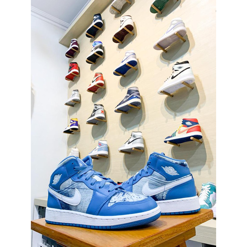 Air Jordan 1 Mid SE Washed Denim GS Original