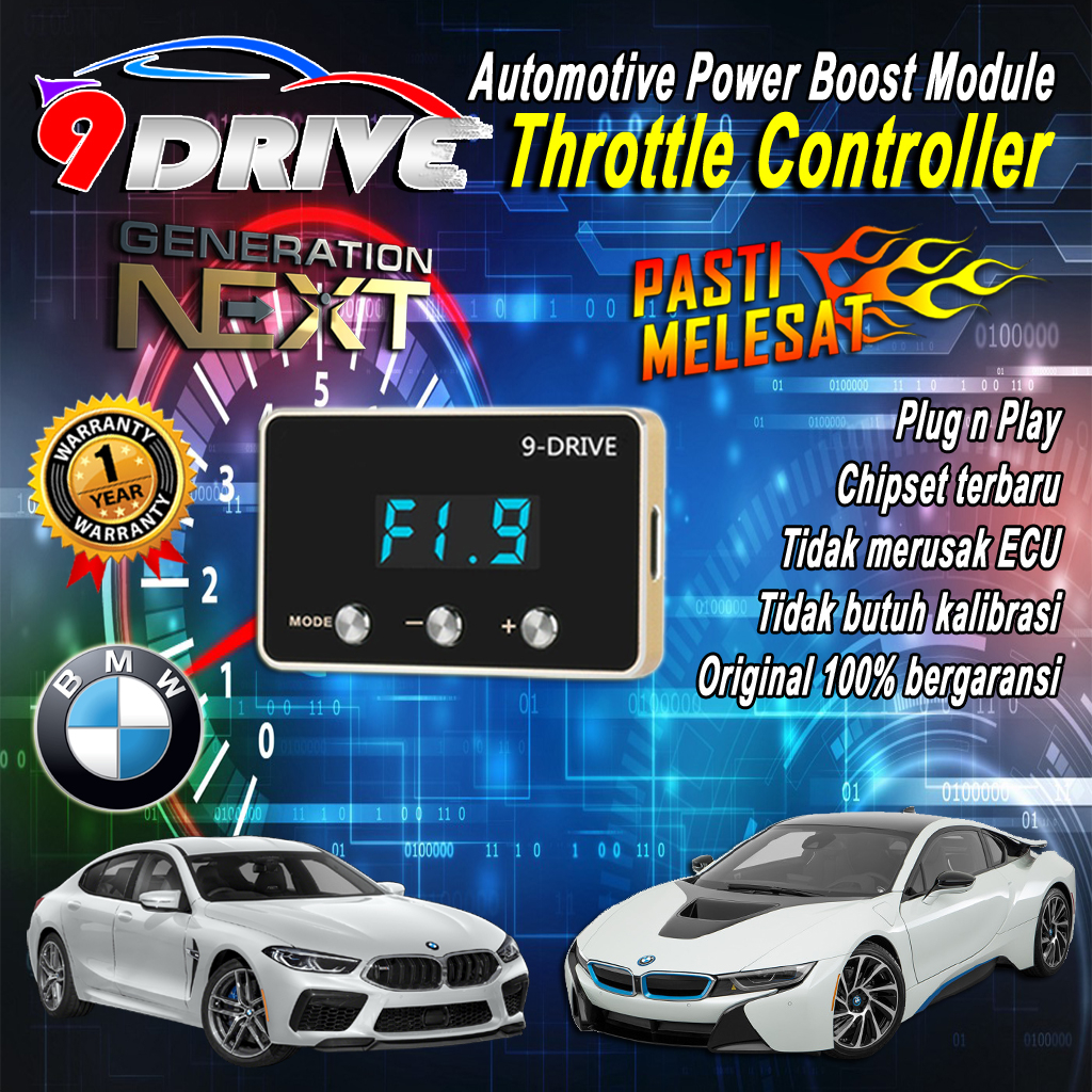 9 DRIVE BMW THROTTLE CONTROLLER PIGGYBACK HYUNDAI LAND ROVER REMAP ECU MOBIL BMW 1/2/3/4/5/6/7 Seri 