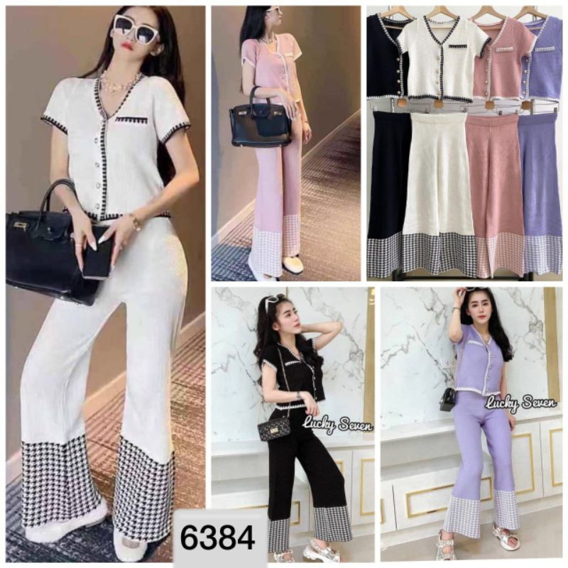 stelan rajut import premium / set rajut import / set celana kulot