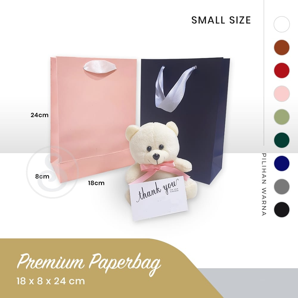 

Premium paper bag Small uk 18 x 8 x 24cm