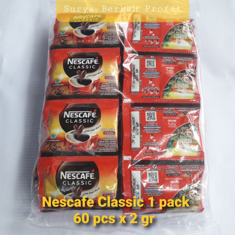 

Nescafe Classic 1 Pack (60 pcs × 2 g)