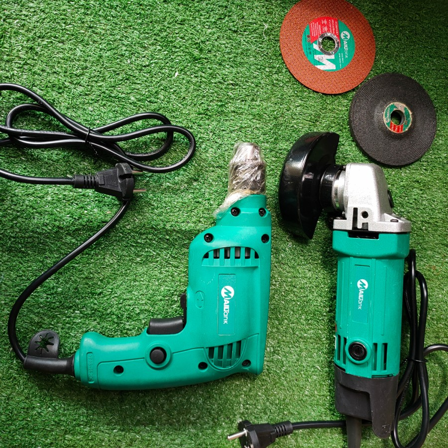 SATU SET 2 ITEM PAKET - MESIN BOR MAILTANK + MESIN GRINDA MAILTANK / MESIN GURINDA + BOR ELLKA (PAKE