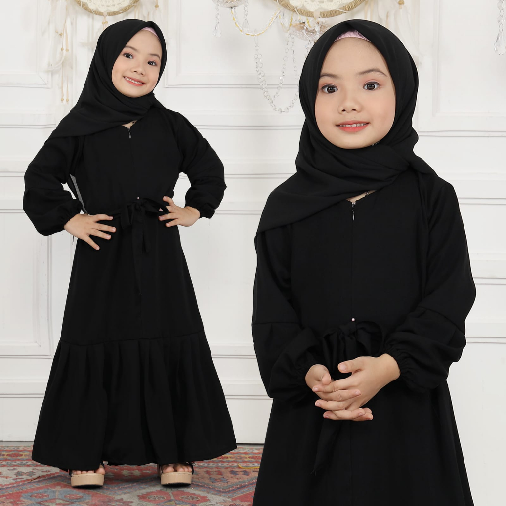 Gamis Anak Perempuan umur 11 12 tahun Abaya anak Aqila Muslim Anak Perempuan Couple Bunda dan Anak A
