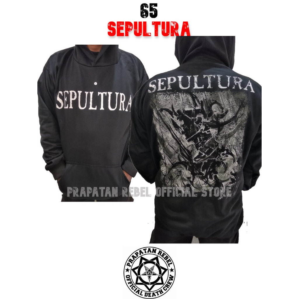 Sweater Hoodie SEPULTURA Pullover Musik Rock Punk Metal PRAPATAN REBEL