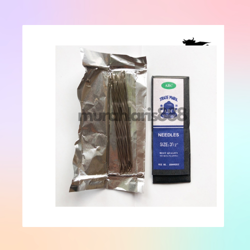 Jarum Kasur Isi 12 Pcs/Jarum Layar/Jarum Jahit Panjang 3,5 inci /  JARUM JAHIT KASUR / JARUM KASUR /