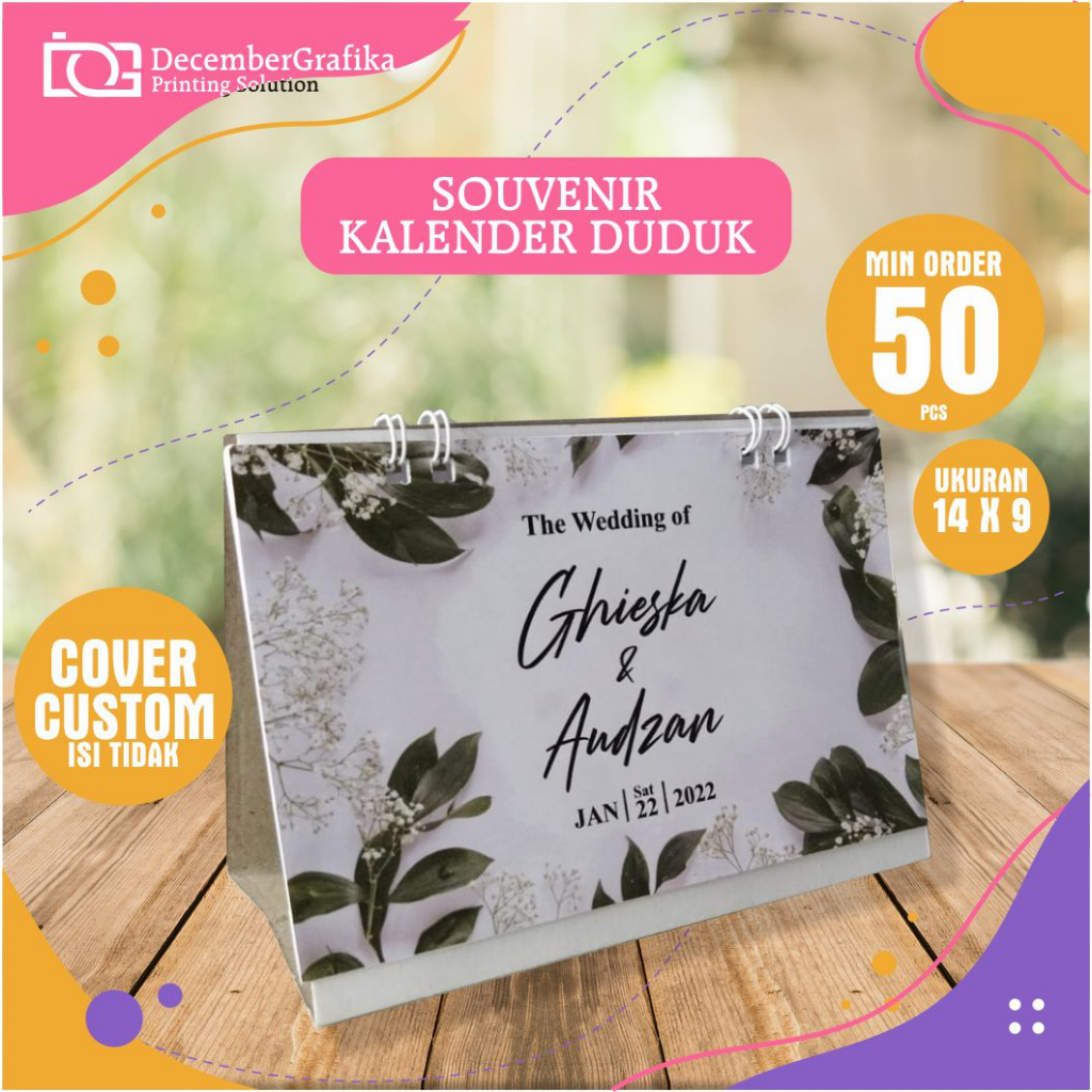 

SOUVENIR KALENDER DUDUK MEDIUM 14 X 9 CM (CUSTOM COVER)