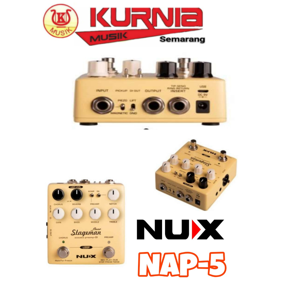 NUX NAP 5 - NAP 5 Stageman Floor Efek Gitar Akustik