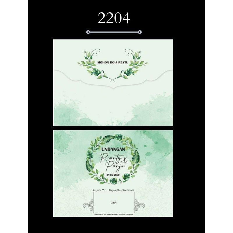 100set Undangan Nikah Erba 2204