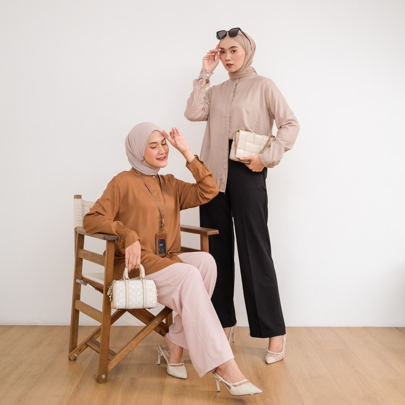 Kemeja Rayon wanita / Kemeja MAUDY SHIRT / Kemeja Rayon Premium / Kemeja Rayon Polos / Kemeja Kerja 