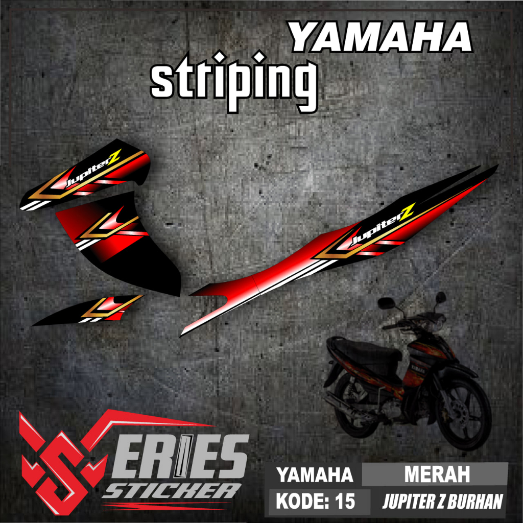 (cod) Sticker striping YAMAHA JUPITER Z BURHAN VARIASI MOTOR HOLOGRAM