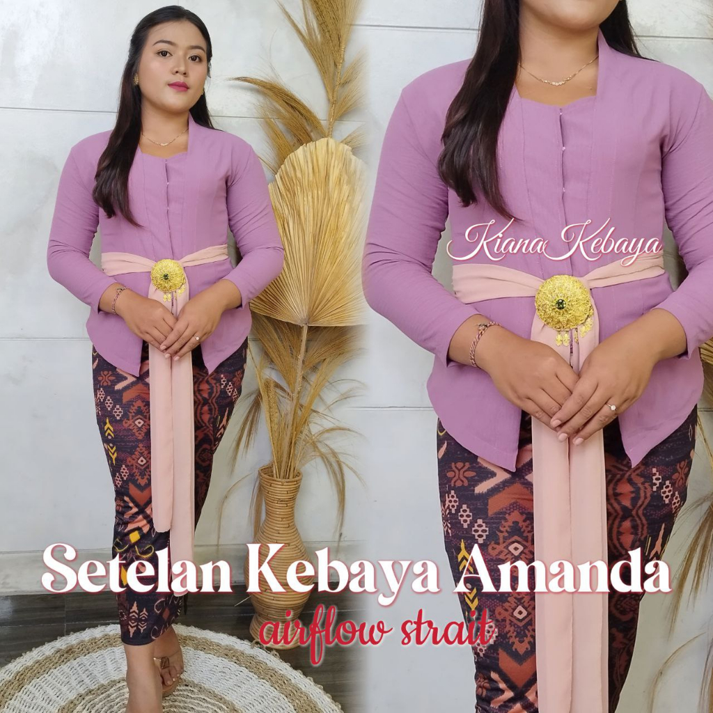 Setelan Kebaya Bali Jadi Airflow Kartini Hijab Tangan Panjang Amanda Kebaya Kerja Tidak Nerawang Ata