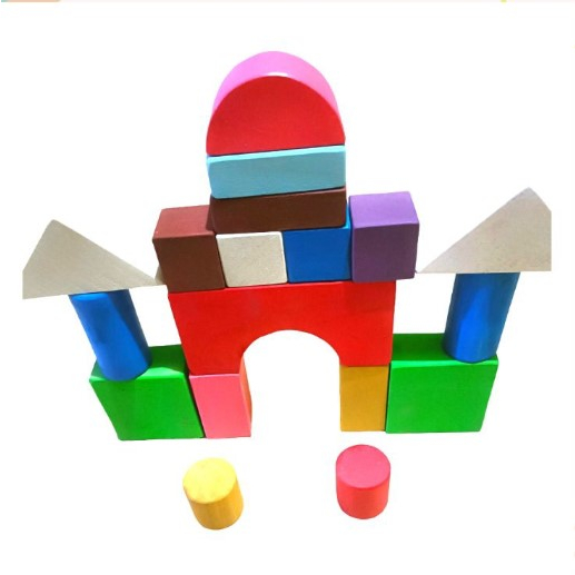 PROMO Mainan Edukasi / Susun Balok Kayu Warna 18 pcs / Mainan Balok Susun / Balok Warna / Mainan Ana