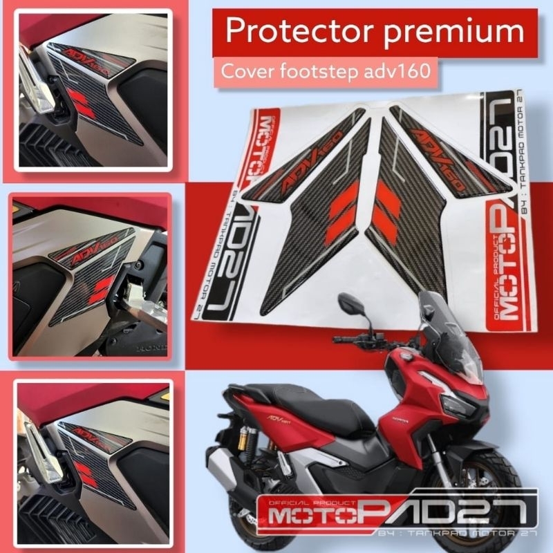 Stiker Honda Adv 160 Sticker Cover Footstep Adv 160 Stiker Footstep pijakan Adv 160 resin timbul