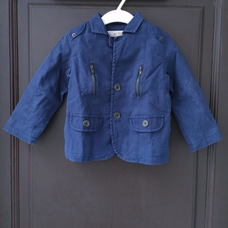 (preloved *read note*) Blue Coat Girl Anak Perempuan 3-4Y - Jaket Biru Fashion Blazer Jacket