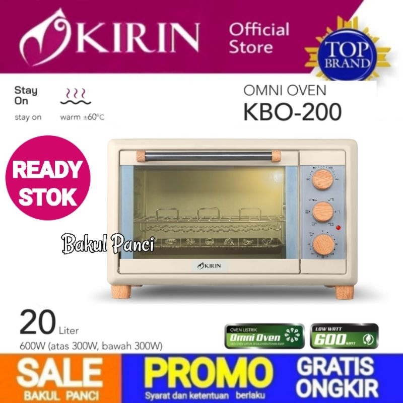OVEN LISTRIK LOW WATT KIRIN 20 LITER KBO-200RA - PEMANGGANG MAKANAN