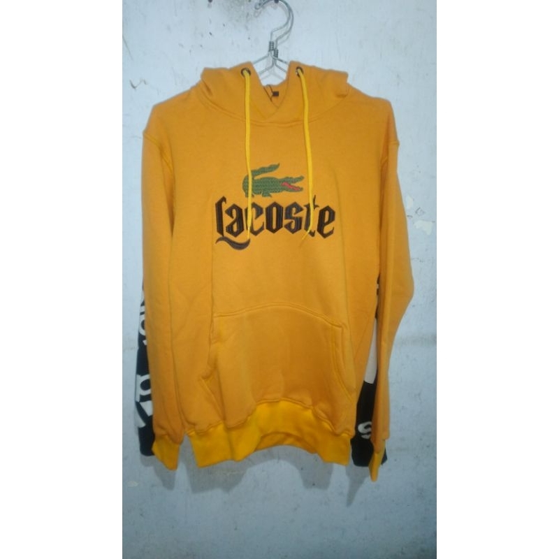Hoodie Lacoste mustard