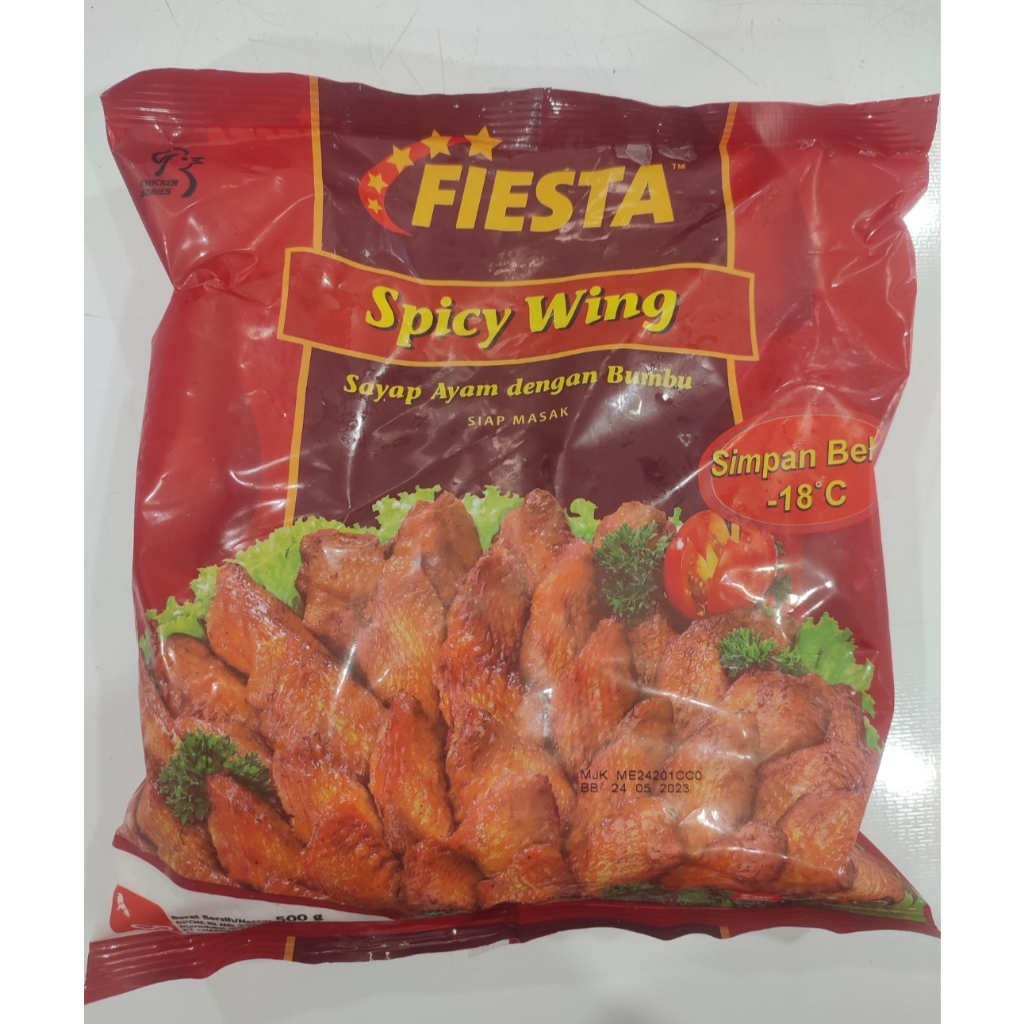 

Fiesta Spicy Wing 500gr Makanan Instan Sayap Ayam Frozen Food Termurah