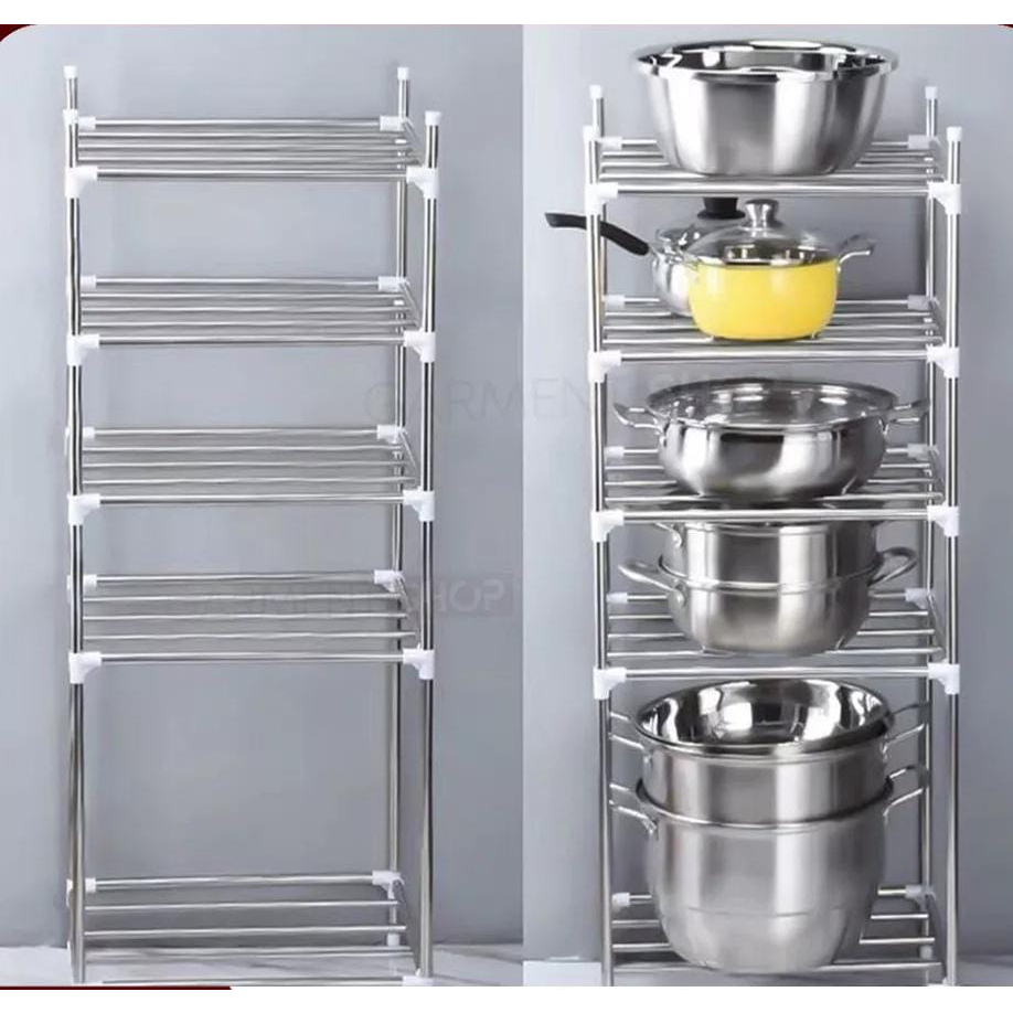 Discount Rak Dapur /Rak Susun/Rak Dapur Tempat Penyimpanan Wajan Panci