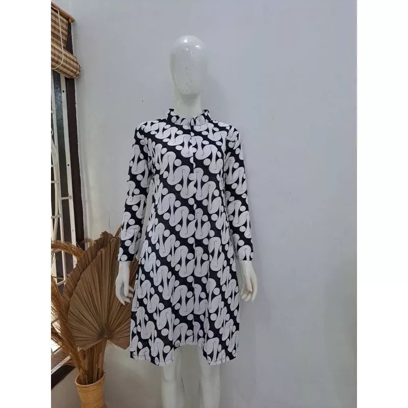 Atasan Batik Tunik Wanita Modern Kekinian Jumbo Terbaru Ld 120
