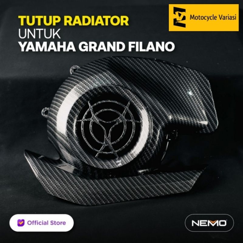 Cover Kipas Radiator Grand Filano Carbon Nemo