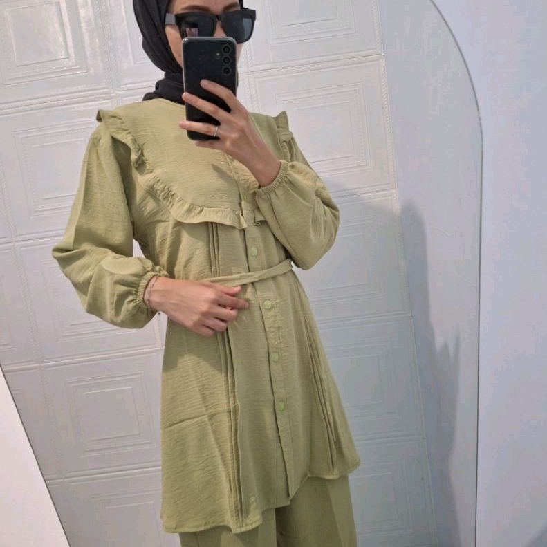 Zeira.id | Set Crinkle Polos Tali Premium - 03