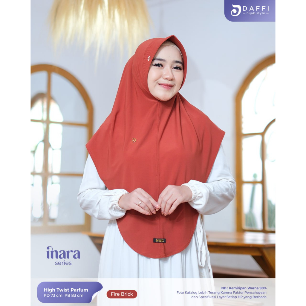 INARA DAFFI HIJAB JILBAB INSTAN DAFFI TERBARU JERSEY