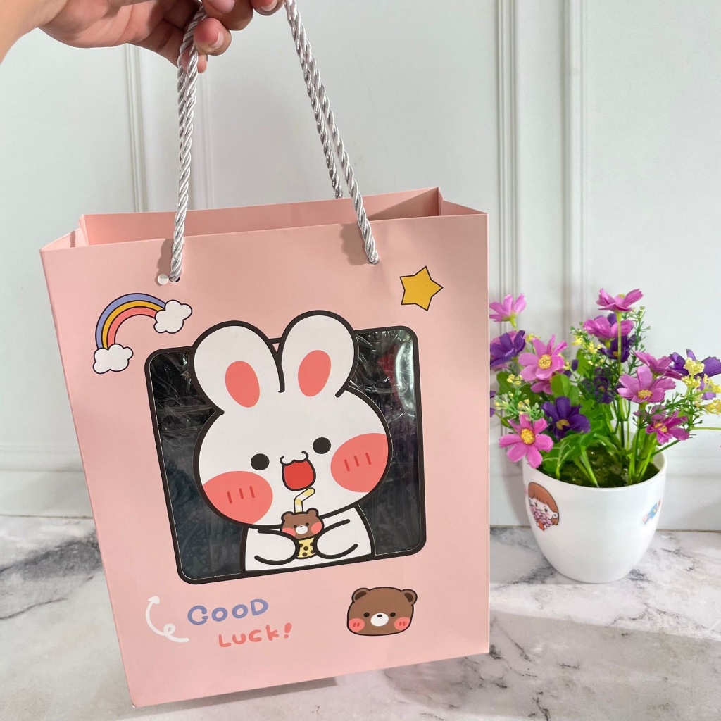 

PAPER BAG TEDY BEAR RABBIT CD- 002 KANTONG KADO PAPER BAG LUCU