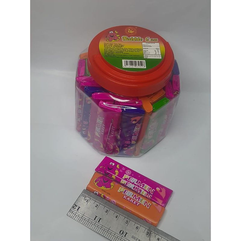 

Bubble gum permen karet toples ukuran kecil isi 50pcs