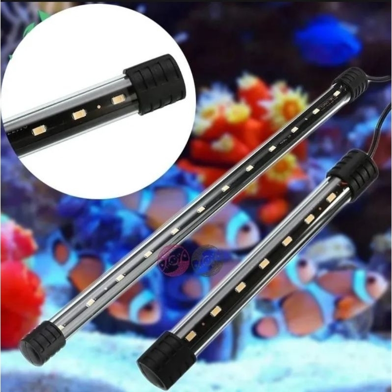 Lampu celup aquarium 20cm, 30cm, 40cm, 50cm, 60cm / Lampu led celup T4 aquarium aquascape / Lampu ce