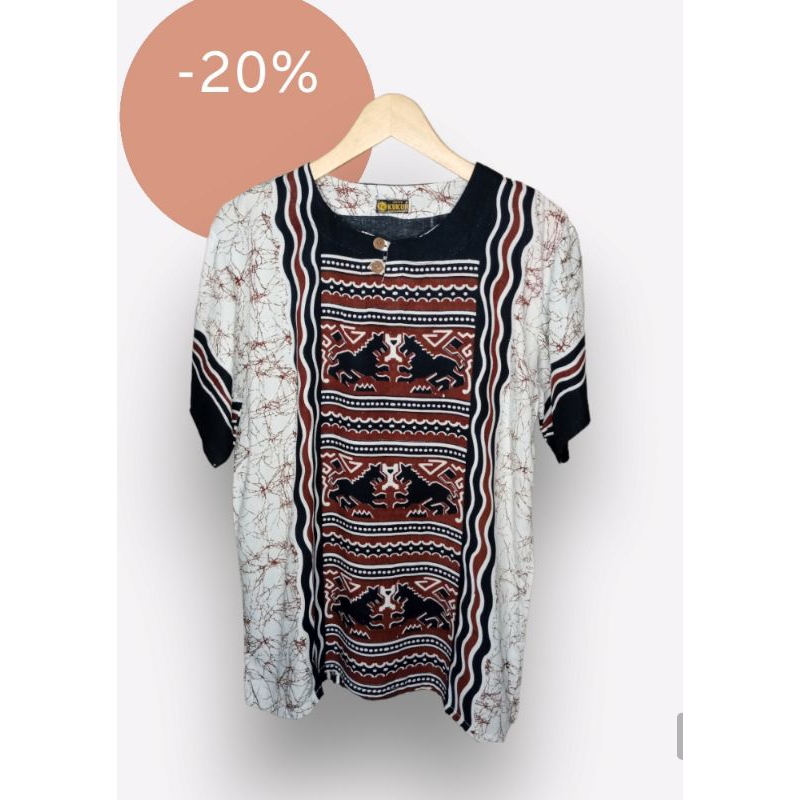 Terlaris baju kaos dashiki motif kuda / etnik kuda/ baju Bangkok/ kaos santai / baju Bali motif kuda