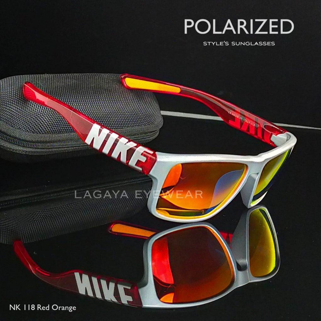 KACAMATA SPORT PREMIUM NIKE RECOVER 118 LENSA POLARIZED PREMIUM FRAME TITANIUM PRIA WANITA
