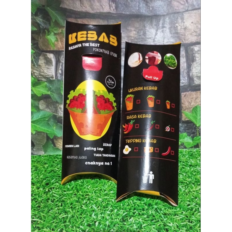 

Packing kebab/Kemasan Dus Kebab Warna Hitam