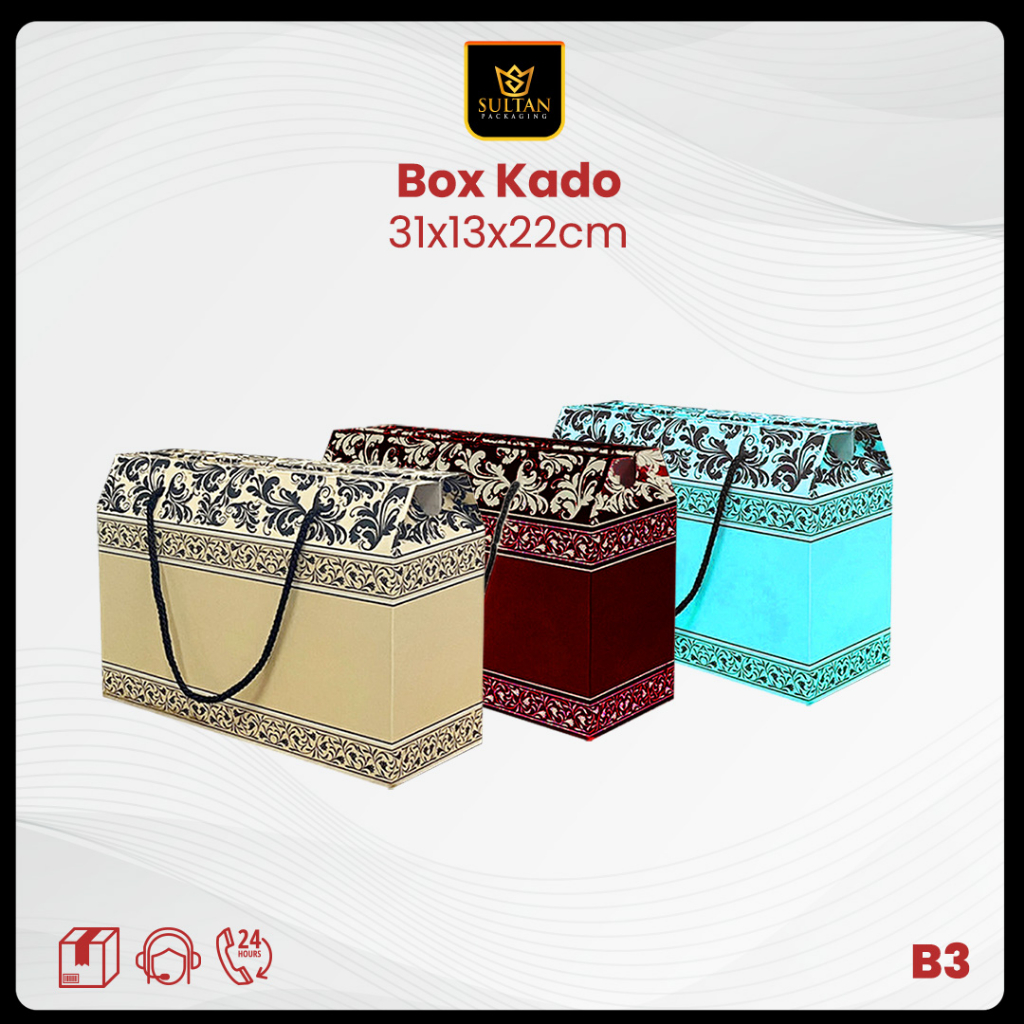 

Gable Box - Dus Hampers - Box Kado - Dus Hampers Motif Batik - B3