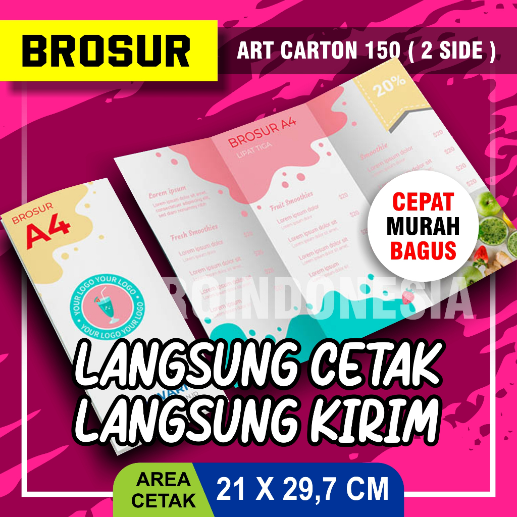 

CETAK BROSUR A4 / 2 MUKA / BOLAK BALIK
