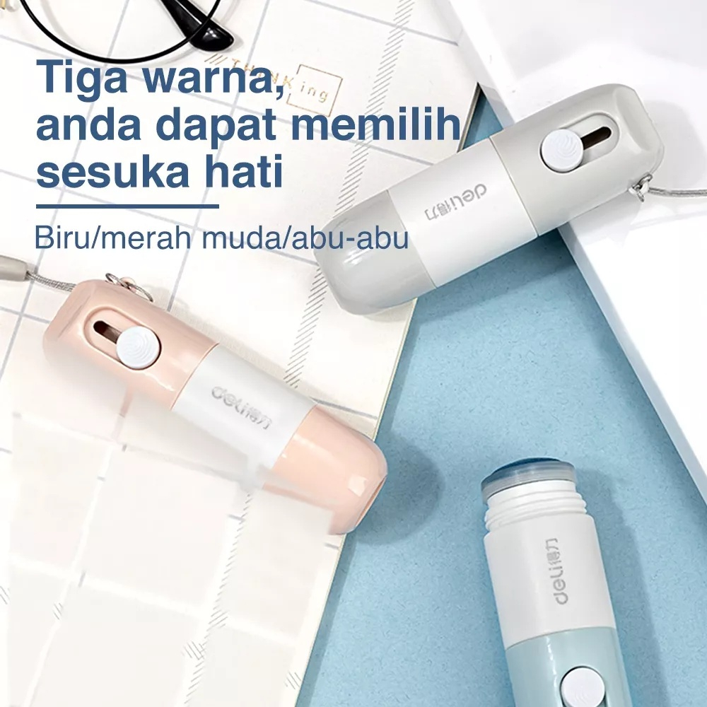 

Deli Roller Stamp / Stempel Pelindung Data 2 in 1 Dengan Cutter / Penghapus Nama + Alamat Resi JQ12X