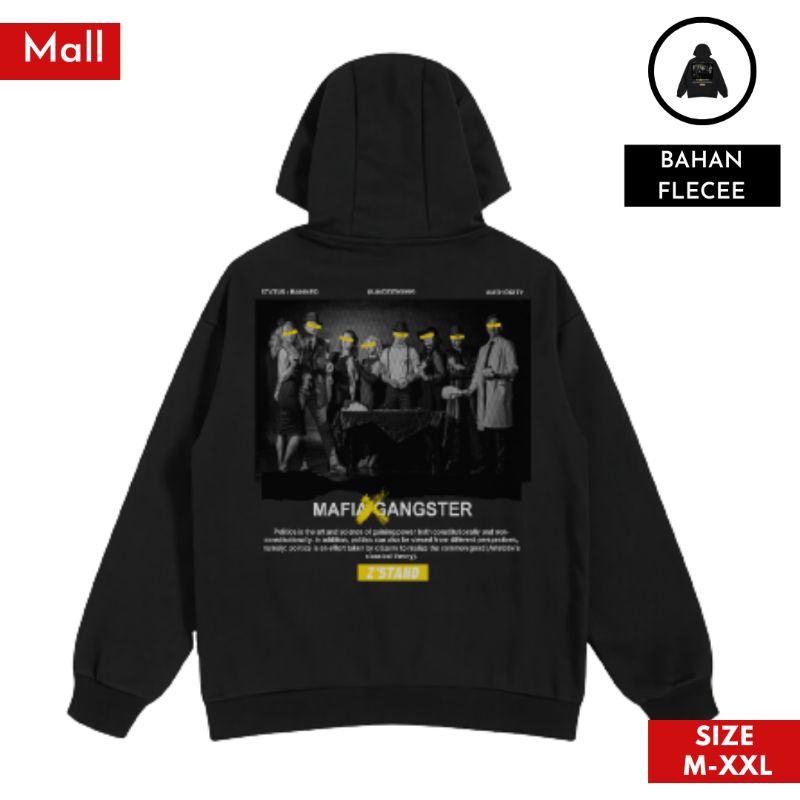 Hoodie Jaket Pria Wanita Unisex Dewasa Mafia Gank Distro Jumper Hitam Oversize Distro Original Keren