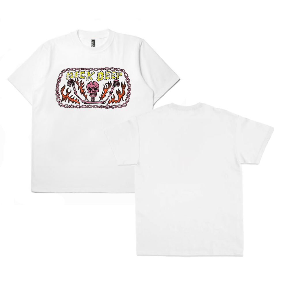 T-Shirt Band Neck Deep Skull South The East Asia Tour 2022