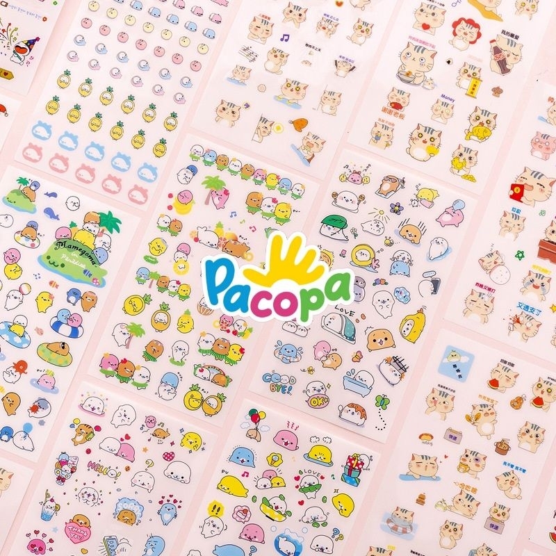

[PACOPA] Sticker Karakter Korea Karakter Lucu Hiasan Scrapbook Dekorasi Ponsel Isi 6 Lembar