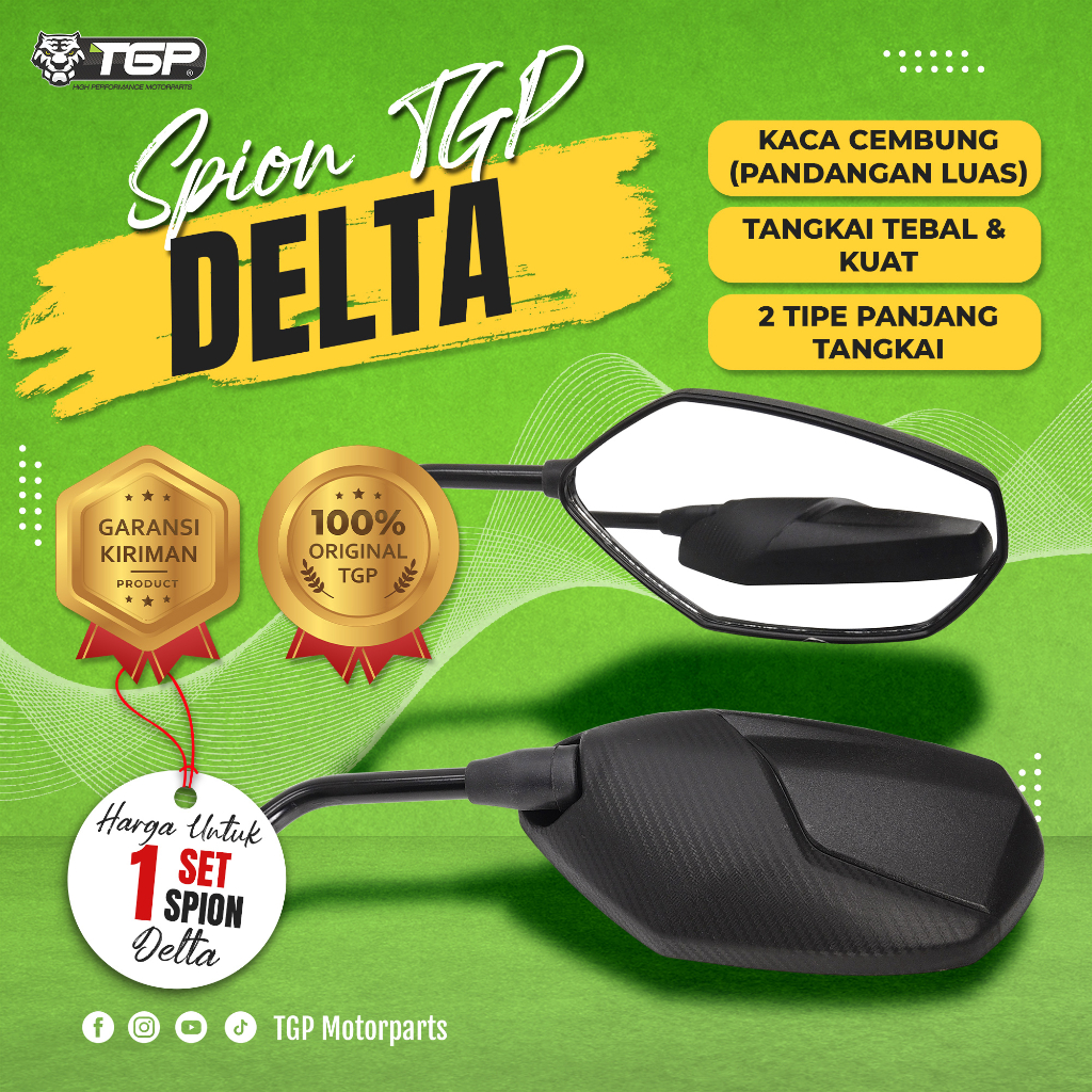 Spion Motor Delta Honda Yamaha Aksesoris Variasi Nmax Vixion Aerox CB150R Beat FI Vario 125 150 PCX