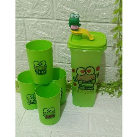 set teko + gelas keroppi