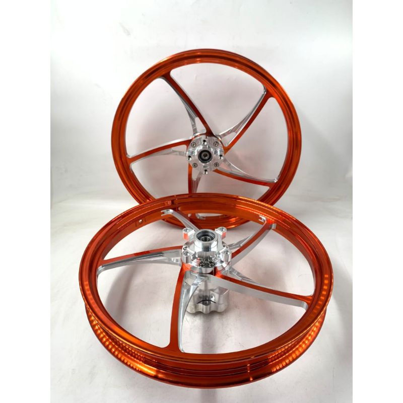 KOZI (KZR) CNC SPORT RIM X5 PRO SIZE 160/160-17 (RING 17 INCH) CUSTOM HUB | VELG KZR KOZI X5 PRO WIT