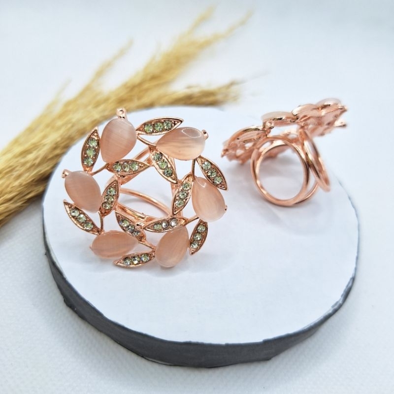 RING HIJAB GOLD KOREA PREMIUM  MOTIF EYE