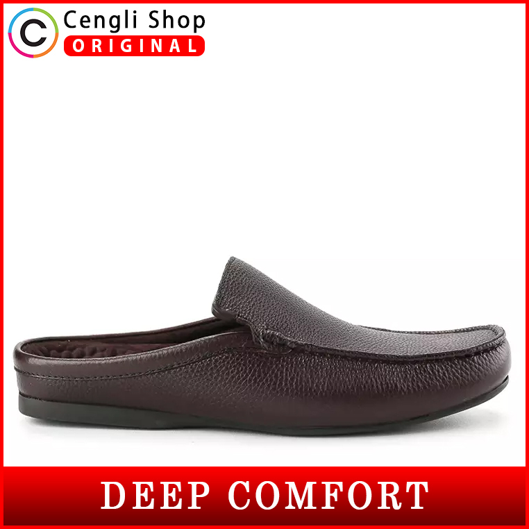 HM334 HUSH PUPPIES SEPATU SANDAL PRIA ORIGINAL SENDAL SLIP ON KULIT ASLI ORI COKLAT BROWN