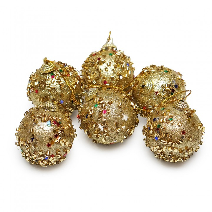 Hiasan Bola Natal Manik 5cm isi 6 aksesoris natal hiasan natal gantungan natal set gantungan natal b