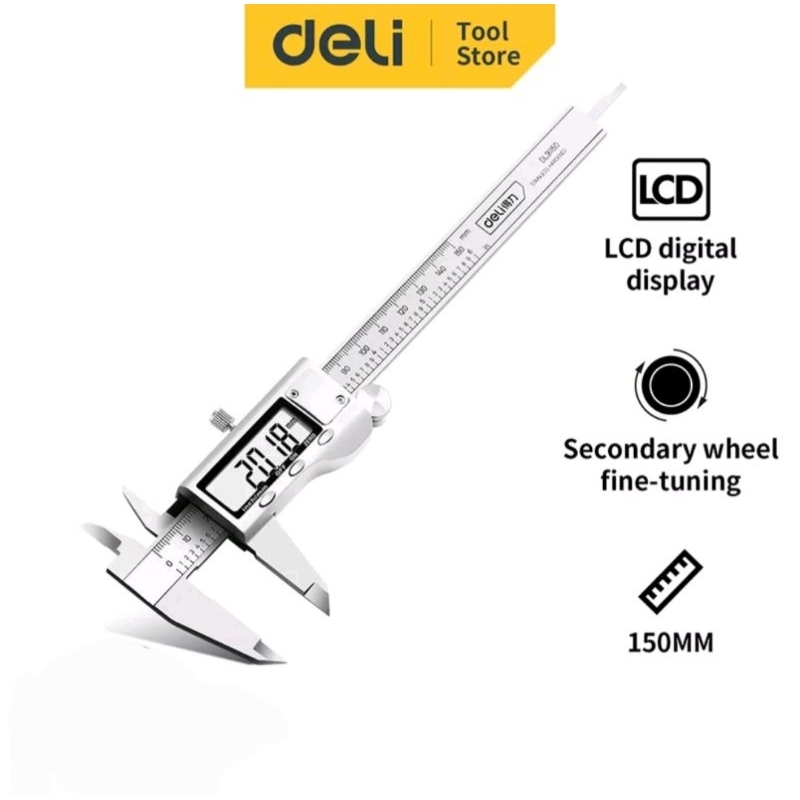 

Deli Vernier Caliper / Jangka Sorong Digital 6 inch Perkakas DL91150 - 0-200mm