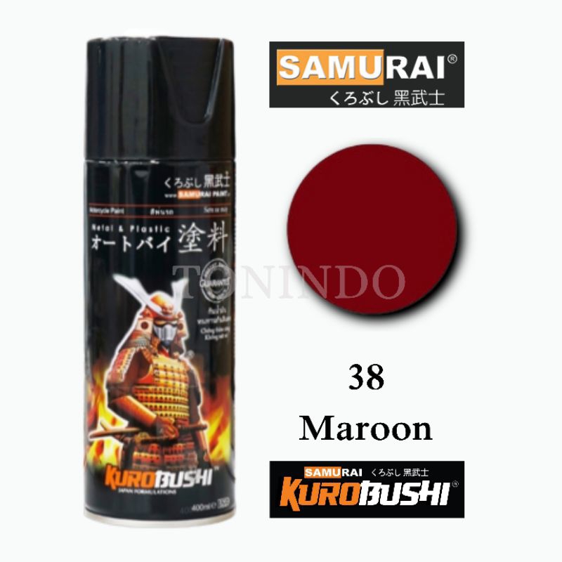 Samurai Paint 38 Maroon Cat Semprot/ Spray Merah Marun Warna Standard