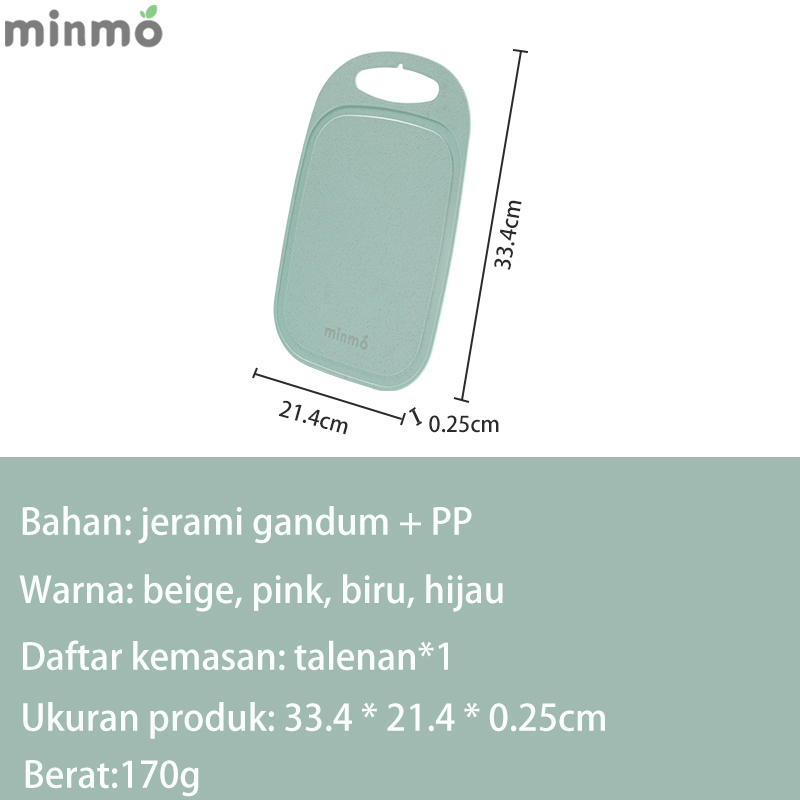 minmo Talenan Anti Slip Bahan PP Food Grade Jerami Gandum