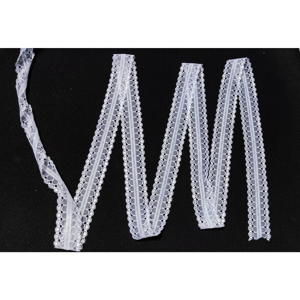 Renda Bordir Putih / Renda Rajut Cantik Lebar 2 cm (PER METER)