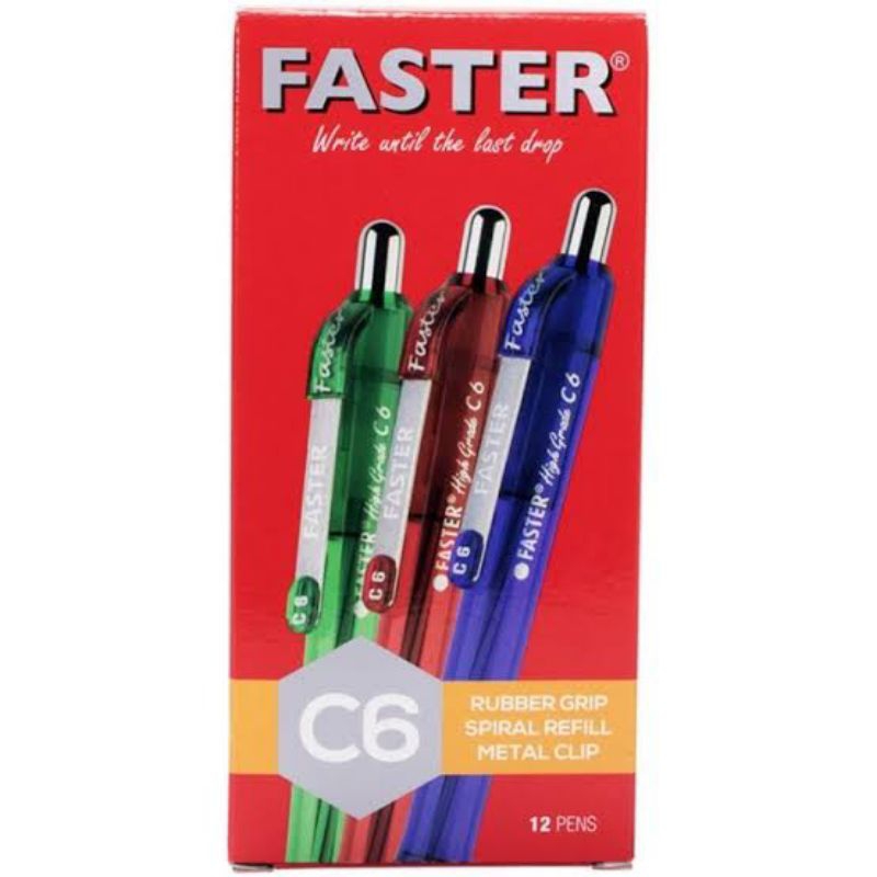 

FASTER C6 RETRACTABLE BALLPOINT PEN PULPEN CETEK CETREK