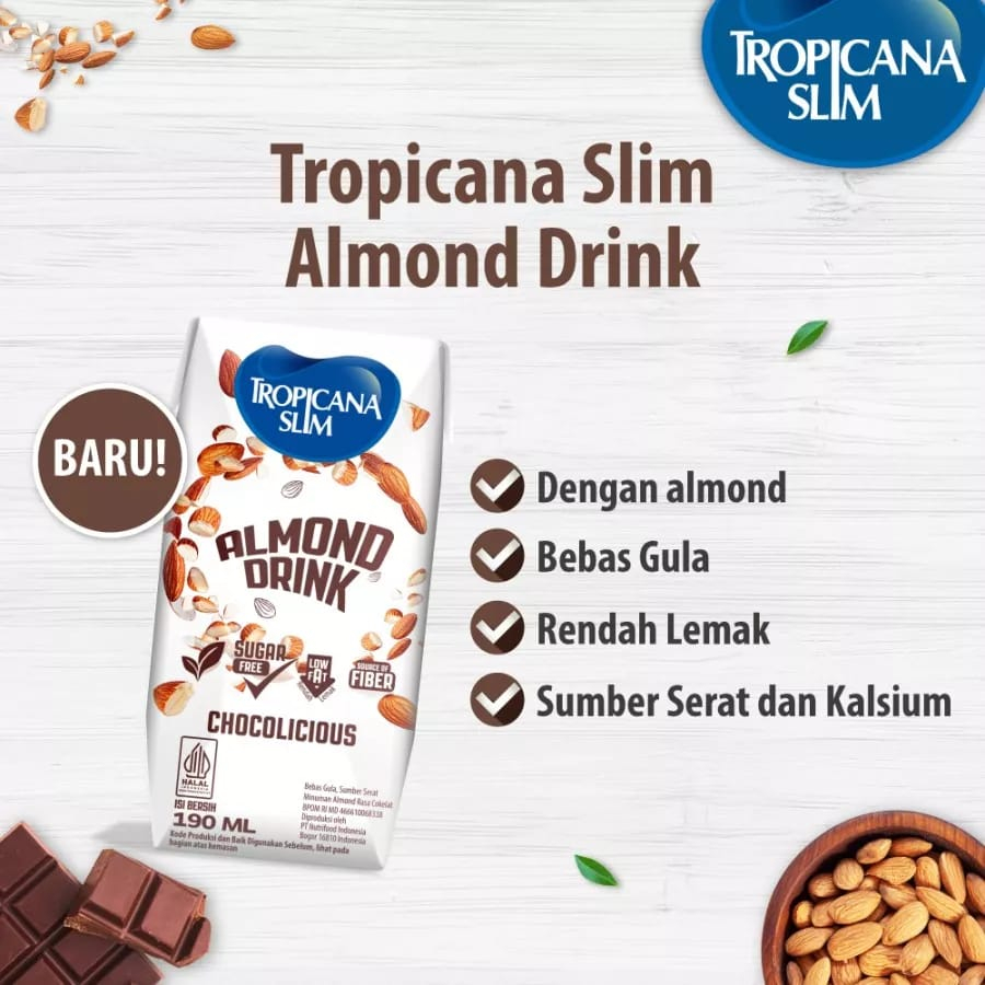 TROPICANA SLIM ALMOND DRINK CHOCOLICOUS 190 ML